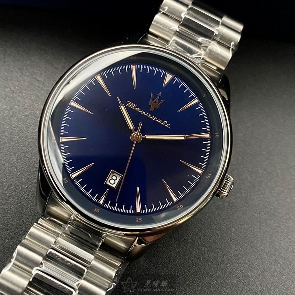 MASERATI手錶,編號R8853146002,46mm銀錶殼,銀色錶帶款◉20A004